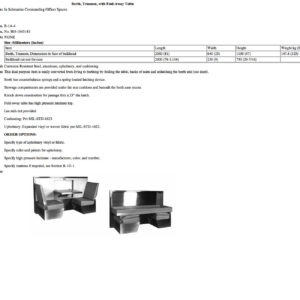 B-1A-4 Berth, Transom, with Fold-Away Table