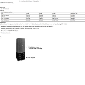 B-2A-16 Drawer Units S6, S7, S8 and S9, Submarine