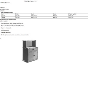 B-2A-4 Tables, Night, Types A & B