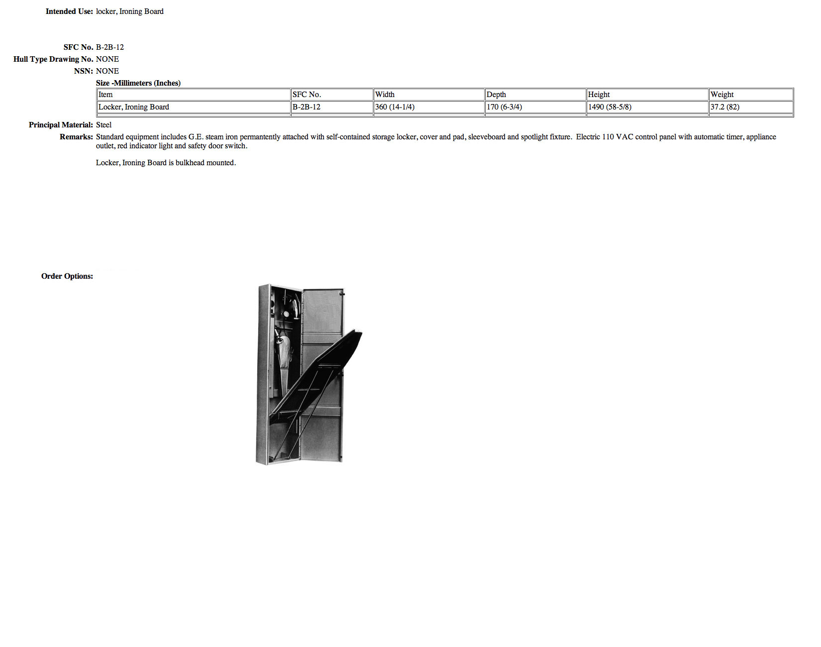 B-2B-12 Locker, Clothes, Troop