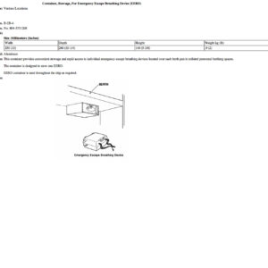 B-2B-4 Container, Stowage, for Emergency Escape Breathing Device (EEBD)