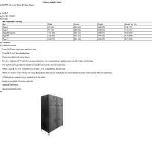 B-2B-5 Lockers, Soiled Clothes