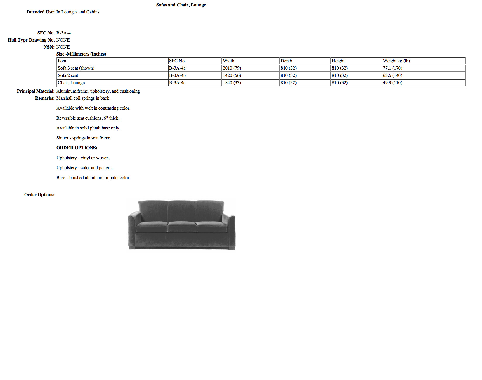 B-3A-4 Sofas and Chair, Lounge