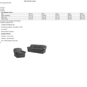 B-3A-9 Sofas and Chair, Lounge