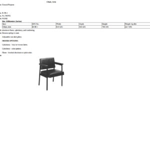 B-3B-1 Chair, Arm