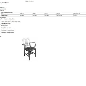 B-3B-6 Chair, with Arms