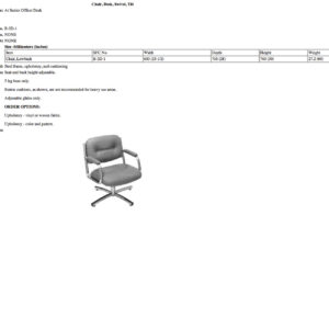 B-3D-1 Chair, Desk, Swivel, Tilt