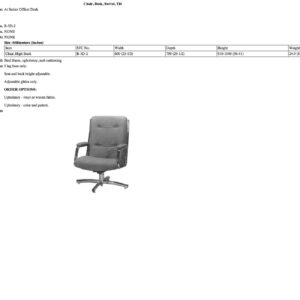 B-3D-2 Chair, Desk, Swivel, Tilt