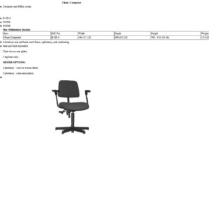 B-3D-5 Chair, Computer