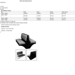 B-3E-1 Booths, Mess, Single & Double