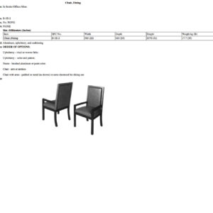 B-3E-2 Chair, Dining