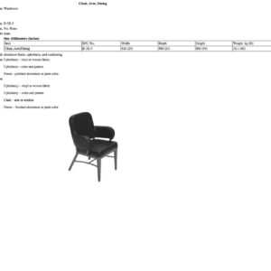 B-3E-3 Chair, Arm, Dining