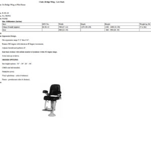 B-3G-10 Chair, Bridge Wing, Low Back