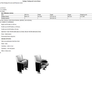 B-3G-18 Seating, Training and Lecture Room