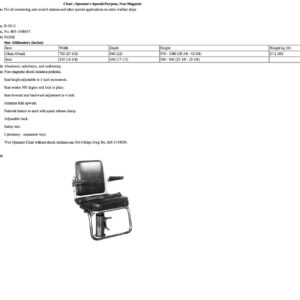 B-3G-3 Chair, Operator's, Special-Purpose, Non-Magnetic