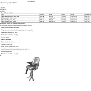 B-3G-8 Chair, Operators