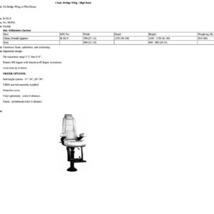 B-3G-9 Chair, Bridge Wing, High Back
