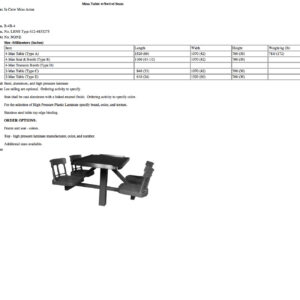 B-4B-4 Mess Table with Swivel Seats