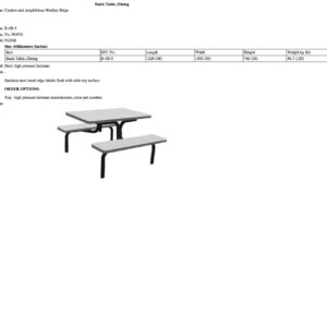 B-4B-5 Stack Table, Dining