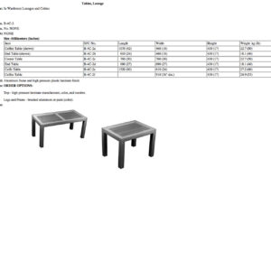 B-4C-2 Tables, Lounge