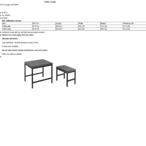 B-4C-4 Tables, Lounge
