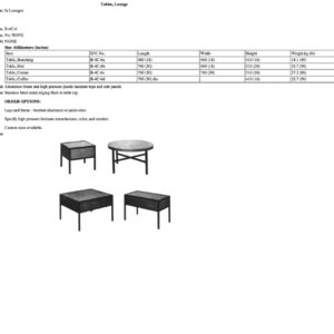 B-4C-6 Tables, Lounge