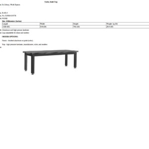 B-4D-3 Table, Solid Top