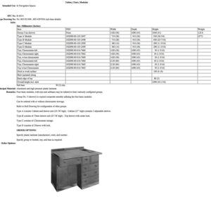 B-4D-6 Tables, Chart, Modular