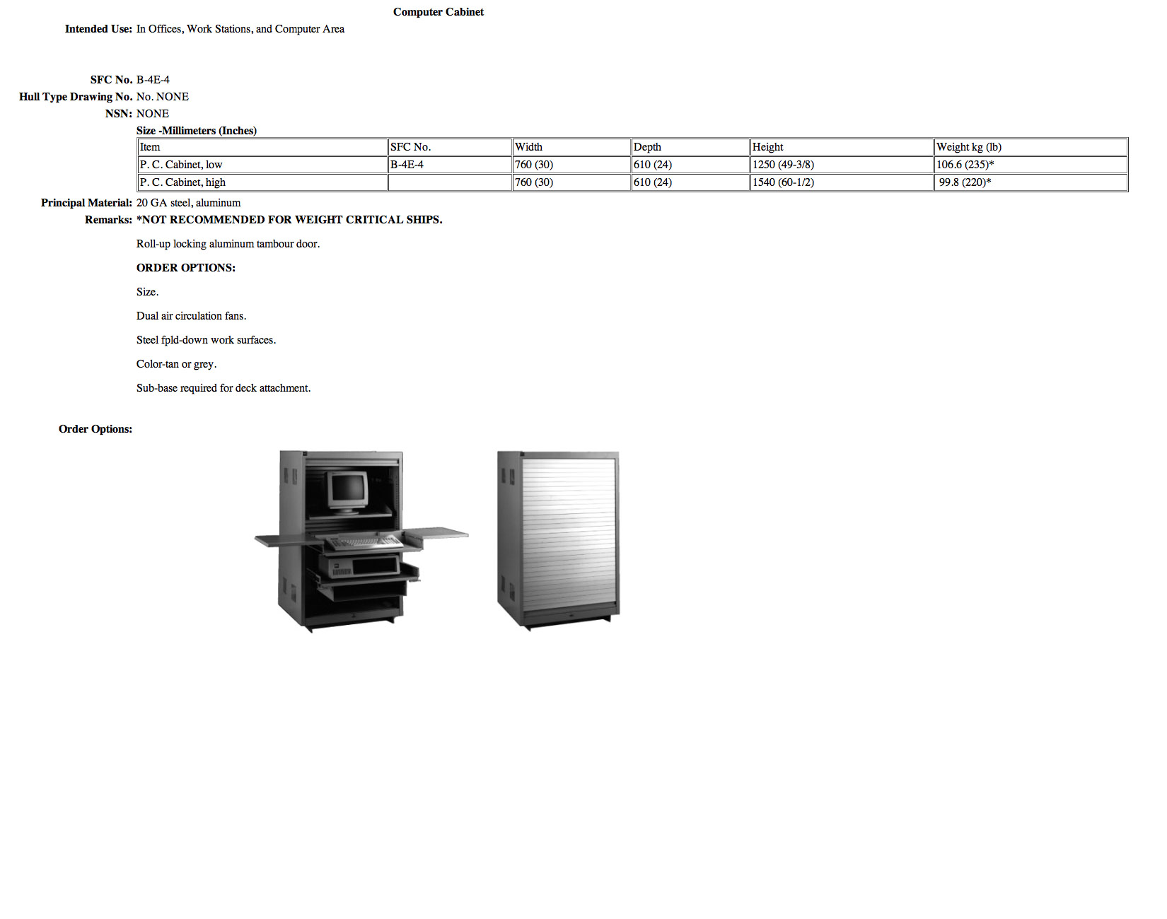 B-4E-4 Computer Cabinet