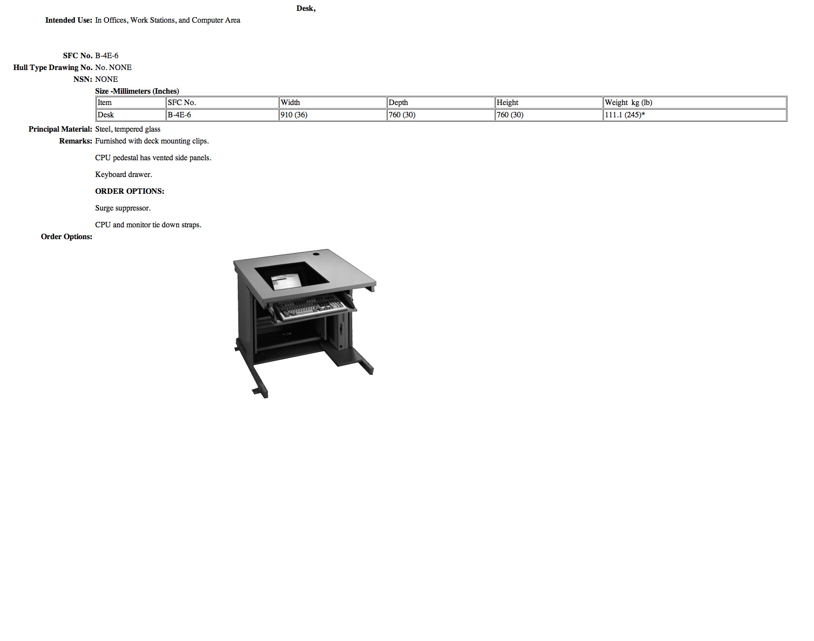 B-4E-6 Desk