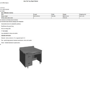 B-5A-2 Desk, Flat Top, Single Pedestal
