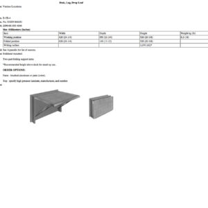 B-5B-4 Desk, Log, Drop Leaf