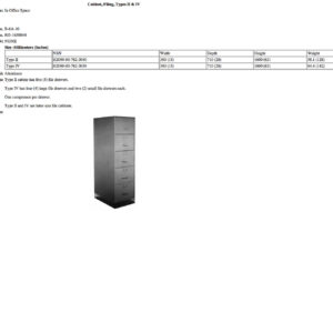 B-6A-10 Cabinet, Filing, Types II & IV