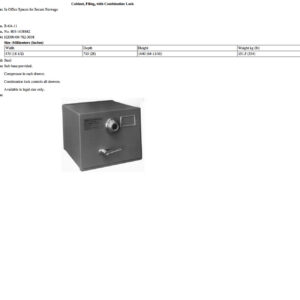 B-6A-11 Cabinet, Filing, with Combination Lock