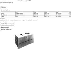 B-6A-14 Lockers, Chronometer, Types A, B & C