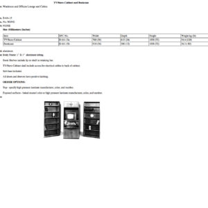B-6A-15 TV/Stereo Cabinet and Bookcase
