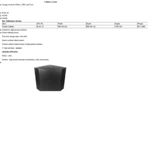B-6A-16 Cabinet, Corner