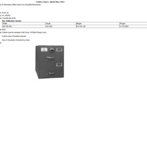 B-6A-18 Cabinet, Class 6, Special Size, 2 Drawer