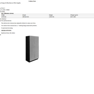 B-6A-3 Cabinet, Form