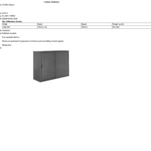 B-6A-4 Cabinet, Stationery