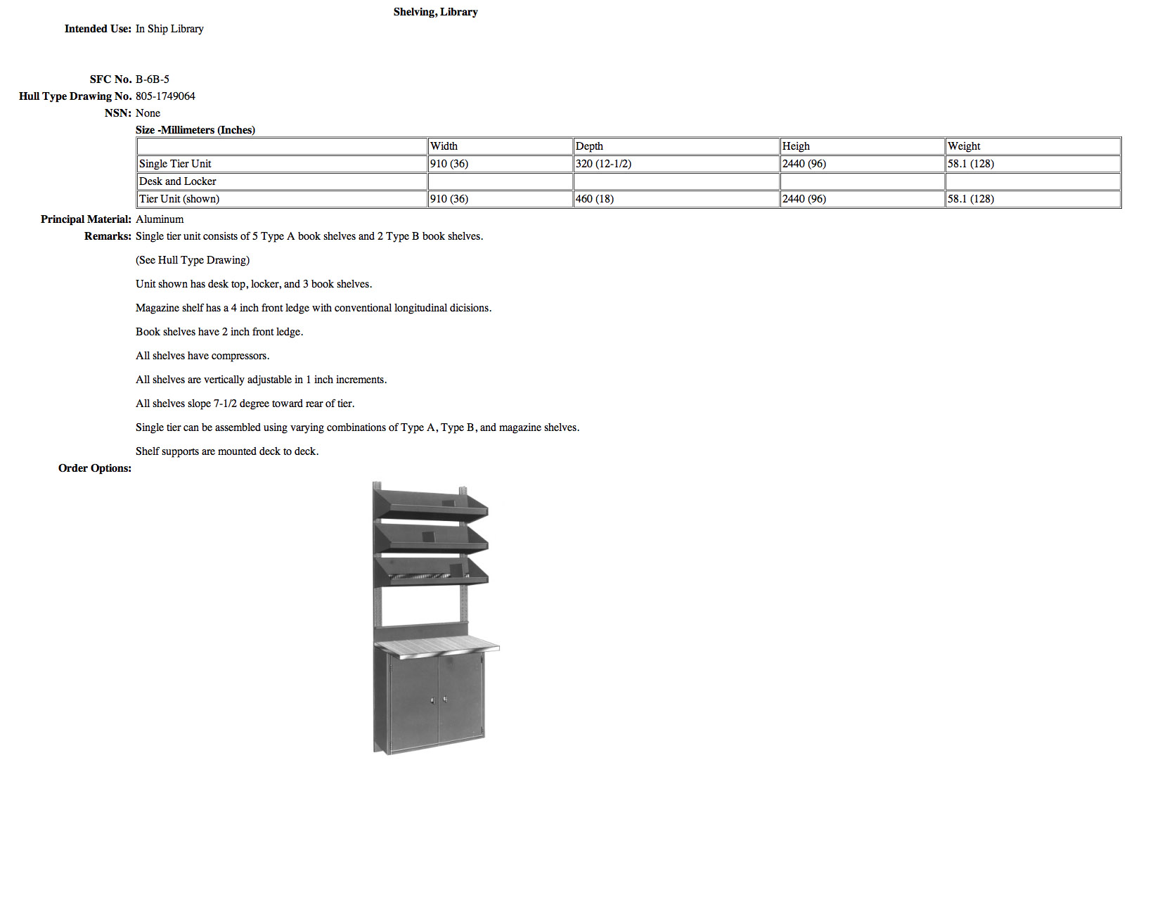 B-6B-5 Shelving, Library