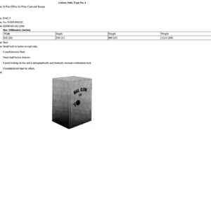 B-6C-5 Locker, Safe, Type No. 4