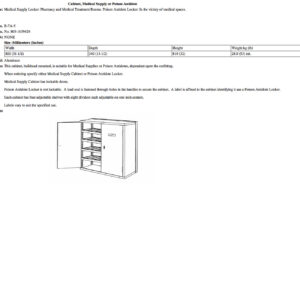B-7A-5 Cabinet, Medical Supply or Poison Antidote