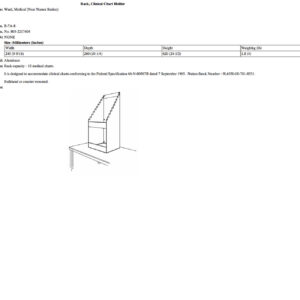 B-7A-8 Rack, Clinical Chart Holder