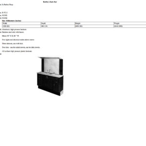 B-7C-2 Barber, Back Bar