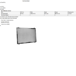 B-7D-2 Dry Erase Board